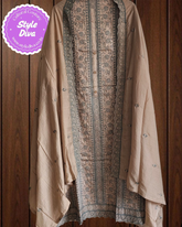 Elegant Pure Cotton Embroidered Suit with Muslin Dupatta – Perfect for Daily & Casual Wear